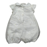 Le Bebe Pagliaccetto Mezza Manica Tinta Unita con Tulle per Neonata LBG5762 BIANCO LE BEBE 