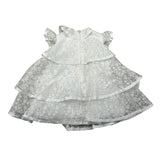 Le Bebe Abito Cerimonia Mezza Manica Tinta Unita per Neonata LBG5778 BIANCO LE BEBE 