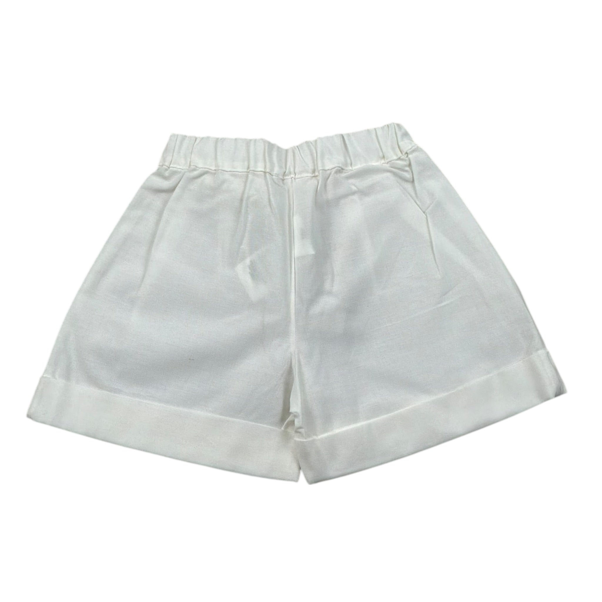 Le Bebe Bermuda Tinta Unita con Elastico In Vita per Neonato LBG5827 PANNA LE BEBE 