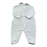 Le Bebe Tutina Manica Lunga Tinta Unita con Ricami per Neonata LBG6216 BIANCO LE BEBE 