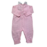 Le Bebe Tutina Manica Lunga Tinta Unita con Colletto E Fiocco per Neonata LBG6223 ROSA LE BEBE 