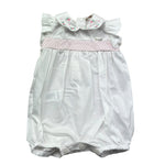 Le Bebe Pagliaccetto Mezza Manica Tinta Unita per Neonata LBG6225 BIANCO LE BEBE 