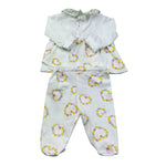 Le Bebe Completo 2 Pezzi Shirt-Ghettina Tinta Unita per Neonata LBG6230 BIANCO LE BEBE 