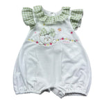 Le Bebe Pagliaccetto Mezza Manica Tinta Unita per Neonata LBG6232 BIANCO LE BEBE 