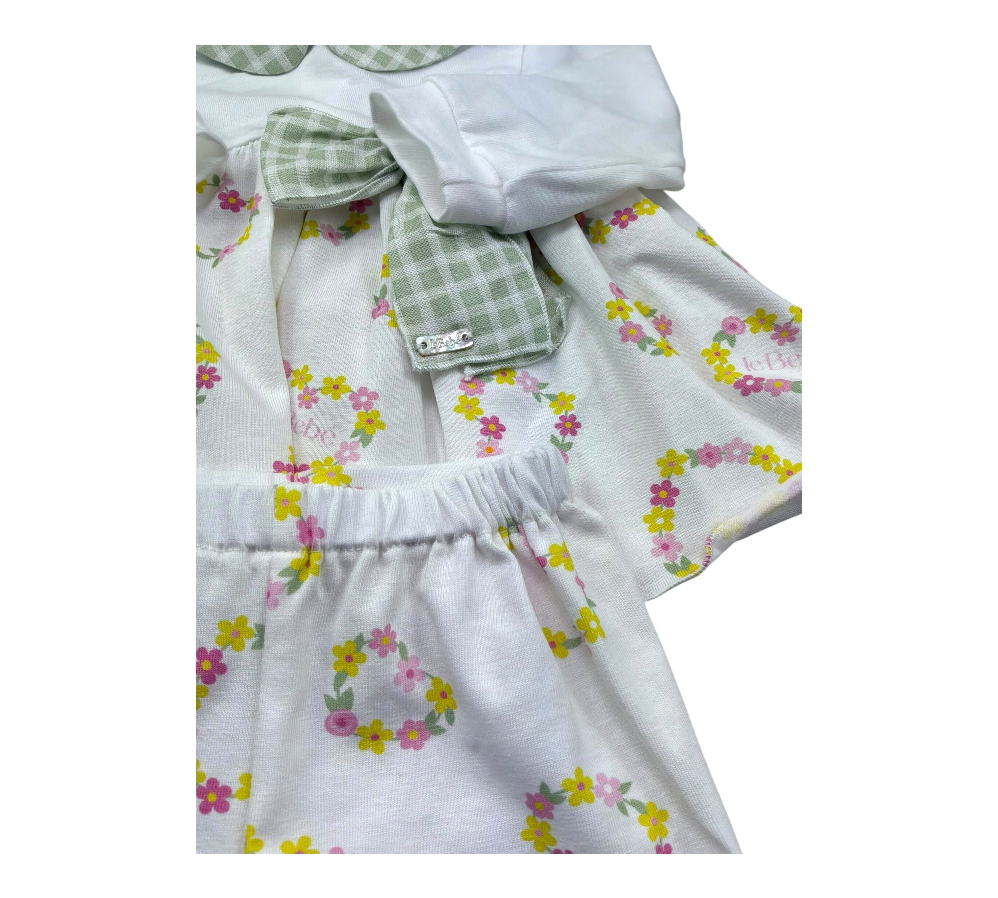 Le Bebe Completo 2 Pezzi Shirt-Ghettina per Neonata LBG6241 BIANCO LE BEBE 