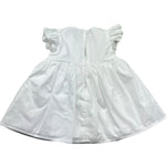 Le Bebe Abito Mezza Manica Tinta Unita con Ricami per Neonata LBG6254 BIANCO LE BEBE 