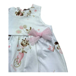 Le Bebe Pagliaccetto Giromanica Tinta Unita con Stampe per Neonata LBG6256 BIANCO LE BEBE 