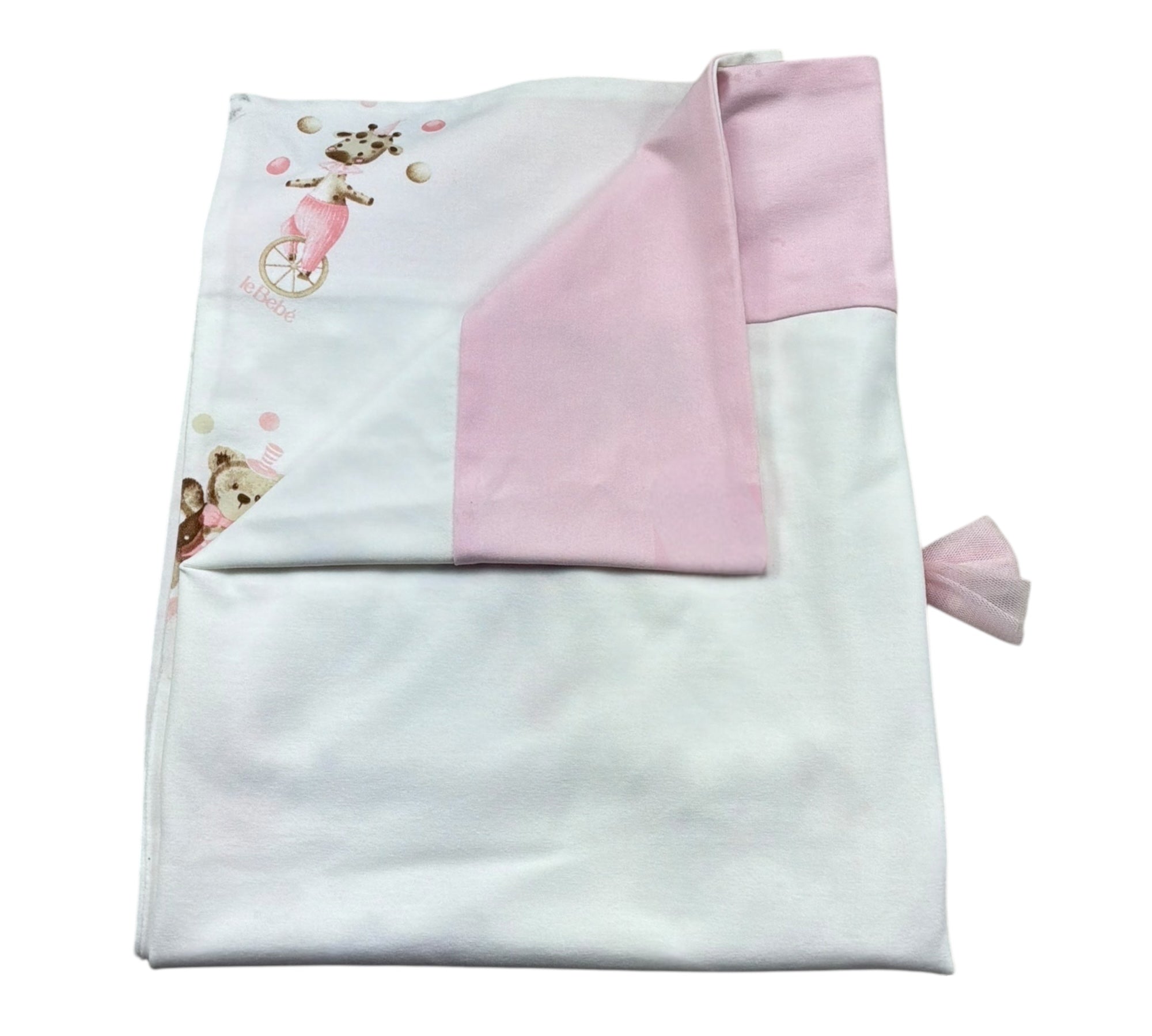 Le Bebe Coperta Tinta Unita con Stampe per Neonata LBG6259 BIANCO LE BEBE 