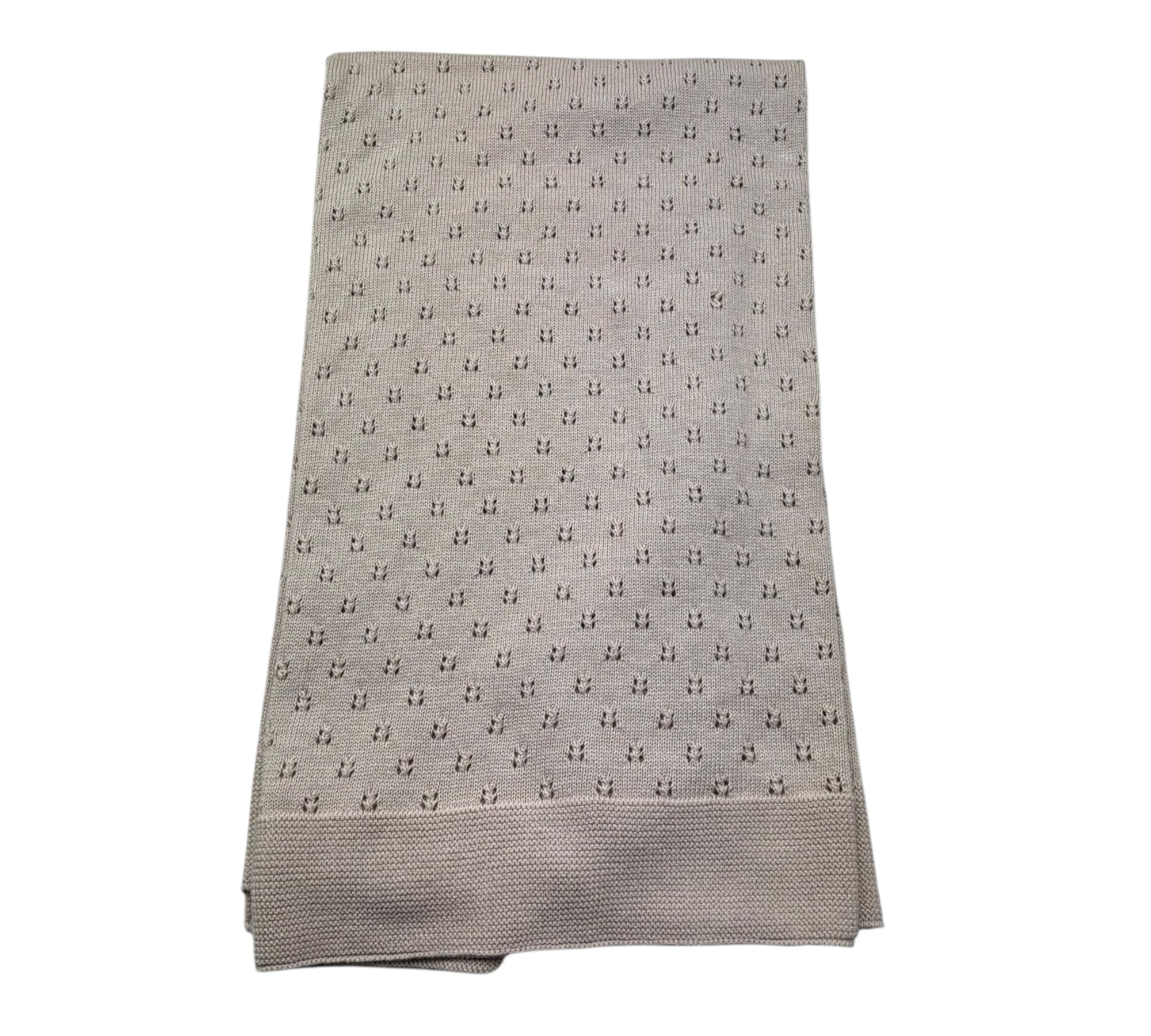 Le Bebe Coperta Tinta Unita Trafori per Neonato LBG6266 BEIGE LE BEBE 