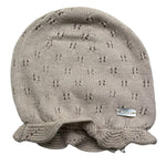 Le Bebe Cappello Tinta Unita con Trafori per Neonata LBG6272 BEIGE LE BEBE 