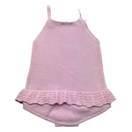 Le Bebe Pagliaccetto Bretelline Tinta Unita per Neonata LBG6274 ROSA LE BEBE 