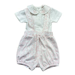 Le Bebe Completo 2 Pezzi Body-Salopette per Neonata LBG6288 BIANCO/ROSA LE BEBE 