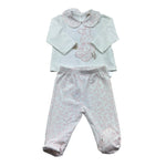 Le Bebe Completo 2 Pezzi Shirt-Ghettina Tinta Unita per Neonata LBG6291 BIANCO LE BEBE 