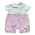 Le Bebe Pagliaccetto Mezza Manica Bicolore per Neonata LBG6300 BIANCO/ROSA LE BEBE 