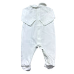 Le Bebe Tutina Manica Lunga Tinta Unita con Colletto per Neonata LBG6304 BIANCO LE BEBE 