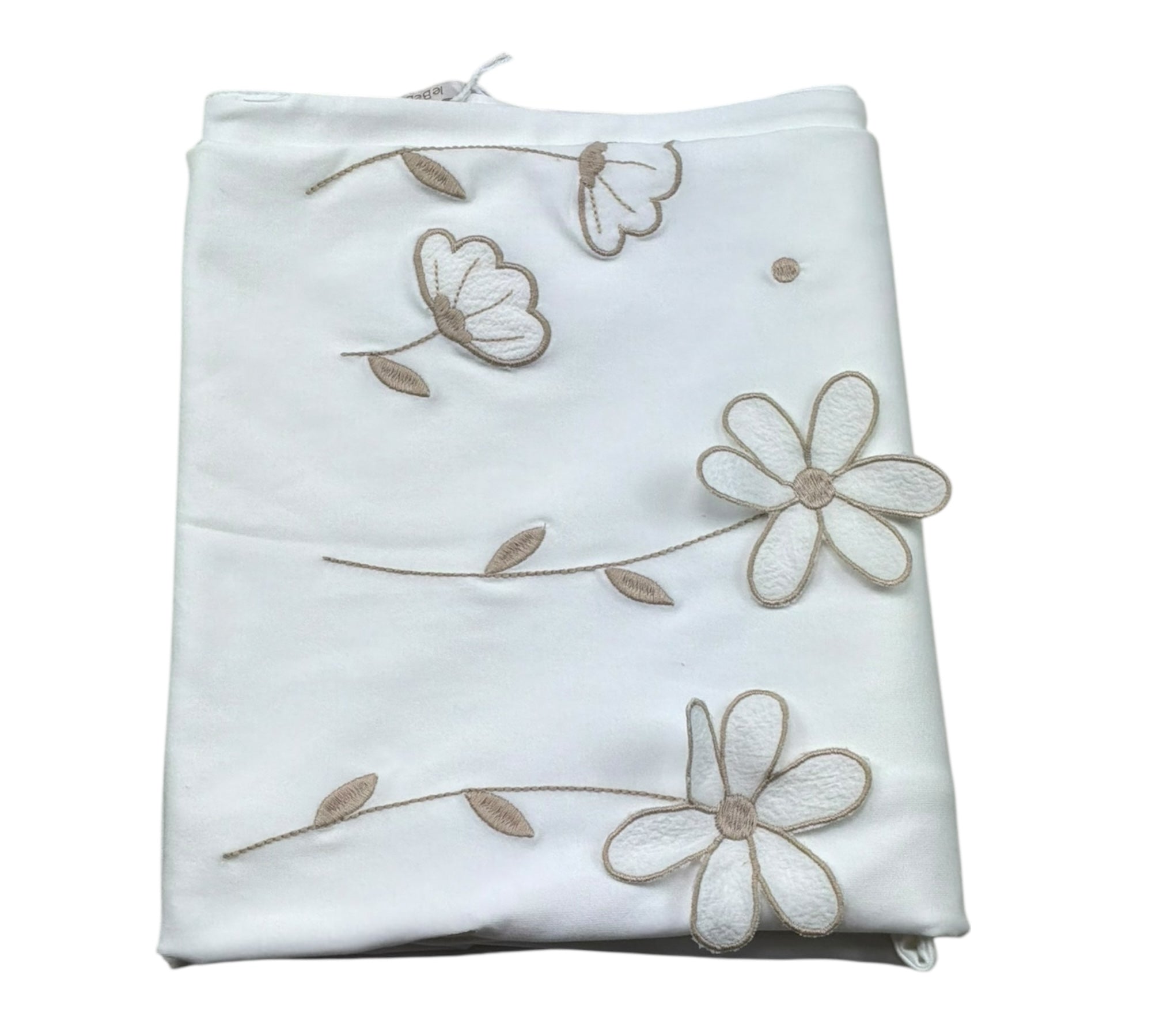 Le Bebe Coperta Tinta Unita con Ricami per Neonata LBG6307 BIANCO LE BEBE 