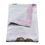 Le Bebe Copert A Tinta Unita con Ricamo per Neonata LBG6314 BIANCO LE BEBE 