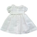 Le Bebe Abito Mezza Manica Tinta Unita per Neonata LBG6319 BIANCO LE BEBE 