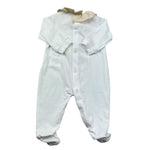 Le Bebe Tutina Manica Lunga Tinta Unita con Stampa per Neonata LBG6333 BIANCO LE BEBE 