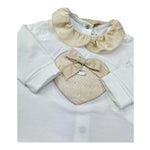 Le Bebe Completo 2 Pezzi Shirt-Ghettina Tinta Unita per Neonata LBG6335 BIANCO LE BEBE 