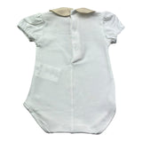 Le Bebe Body Mezza Manica Tinta Unita con Colletto per Neonata LBG6338 BIANCO LE BEBE 
