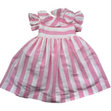Le Bebe Abito Mezza Manica Fantasia A Righe per Neonata LBG6361 BIANCO/ROSA LE BEBE 