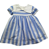 Le Bebe Abito Mezza Manica Fantasia A Righe per Neonata LBG6363 BIANCO/AZZURRO LE BEBE 