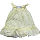 Le Bebe Abito Giromanica Tinta Unita con Ricami per Neonata LBG6369 GIALLO LE BEBE 