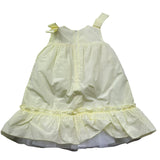 Le Bebe Abito Giromanica Tinta Unita con Ricami per Neonata LBG6369 GIALLO LE BEBE 