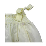 Le Bebe Abito Giromanica Tinta Unita con Ricami per Neonata LBG6369 GIALLO LE BEBE 