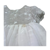 Le Bebe Abito Mezza Manica Ceriomiale con Ricami per Neonata LBG6374 BIANCO LE BEBE 
