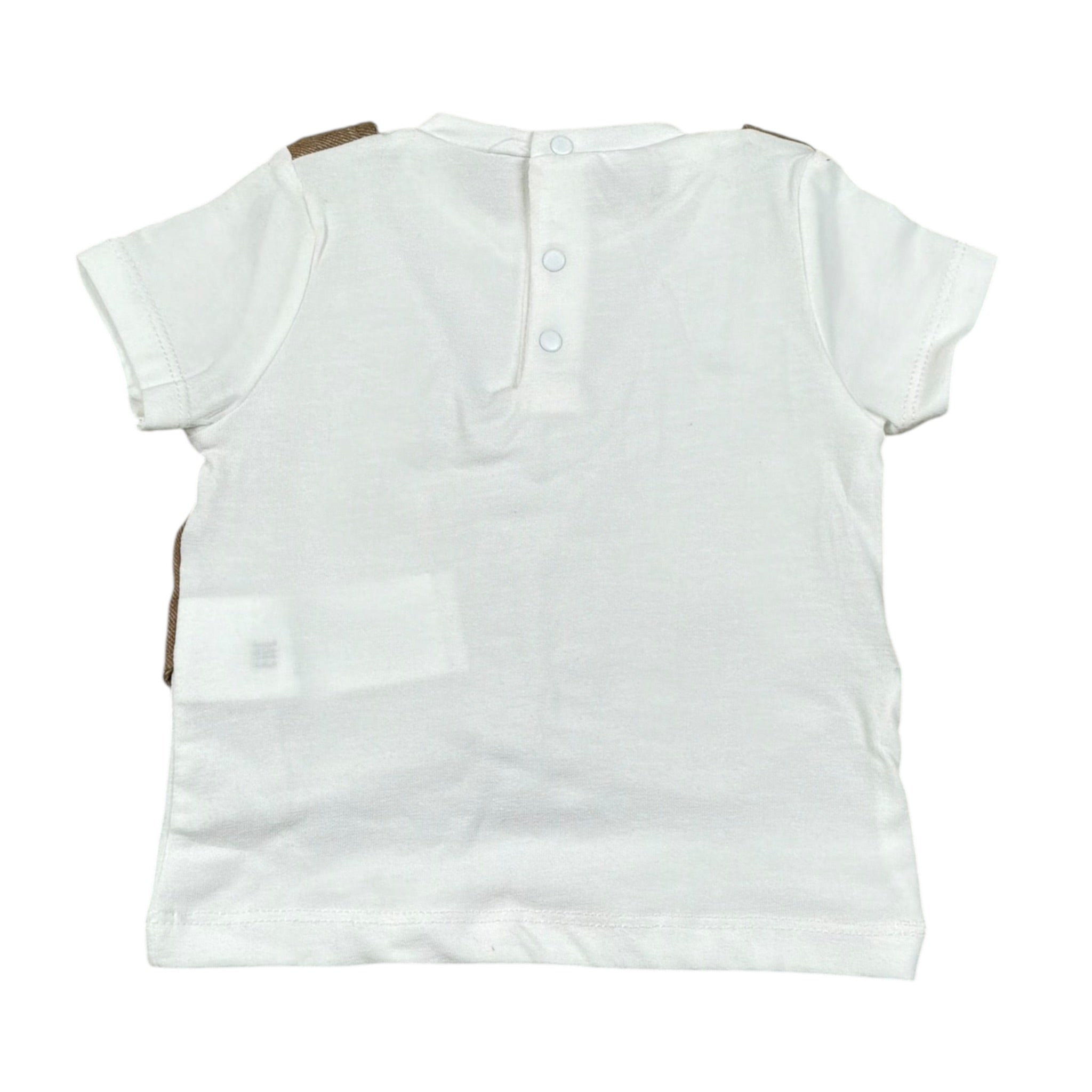 Le Bebe' T-Shirt tinta unita con Gilet Incorporato Bianco per Neonato LBB3553 BIANCO LE BEBE' 