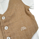 Le Bebe' T-Shirt tinta unita con Gilet Incorporato Bianco per Neonato LBB3553 BIANCO LE BEBE' 