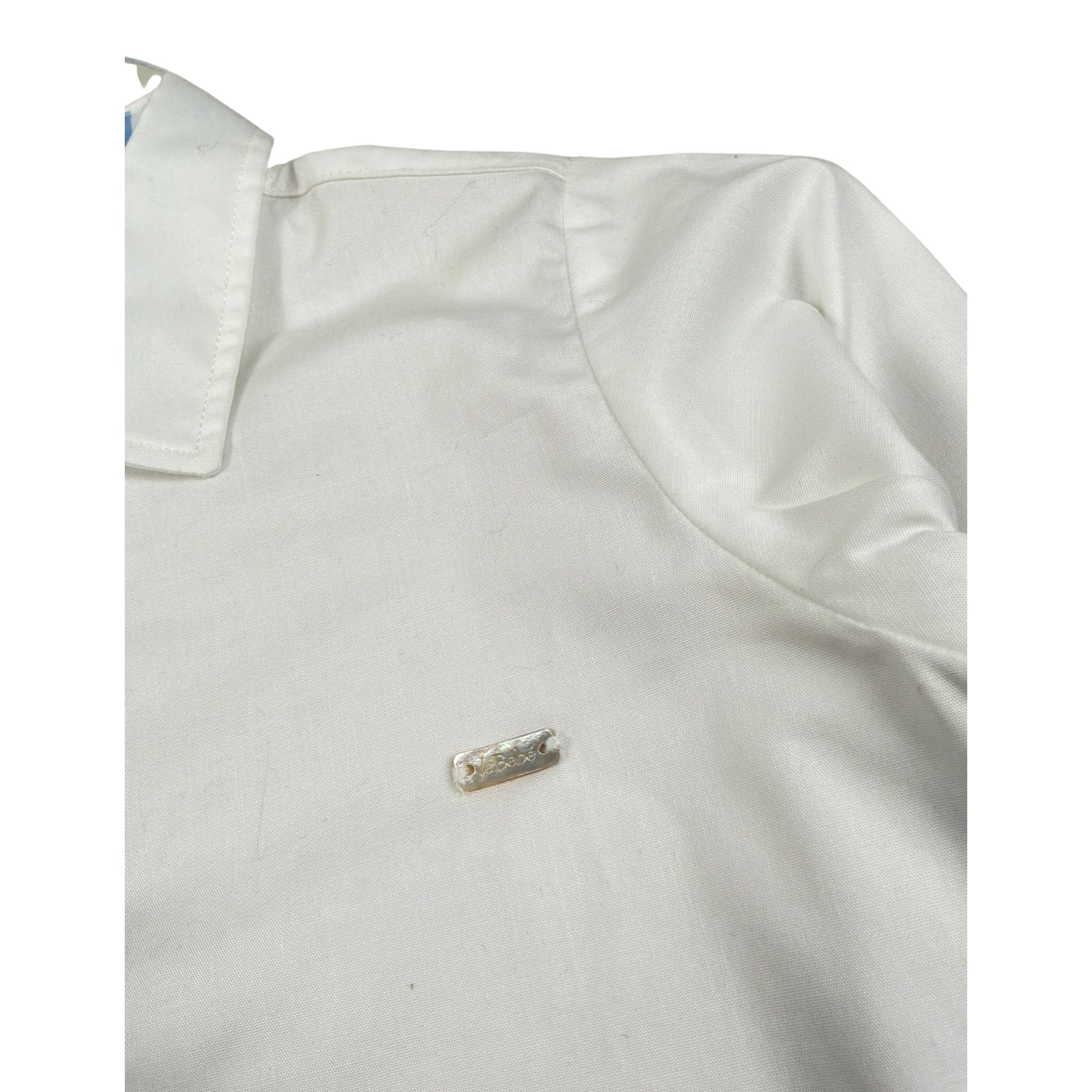 Le Bebe' Camicia tinta unita con Logo Bianco per Neonato LBB4095 BIANCO LE BEBE' 