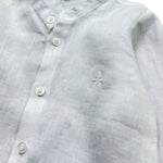 Le Bebe' Camicia Tinta Unita con Colletto Coreano per Neonato LBB5340 BIANCO LE BEBE' 