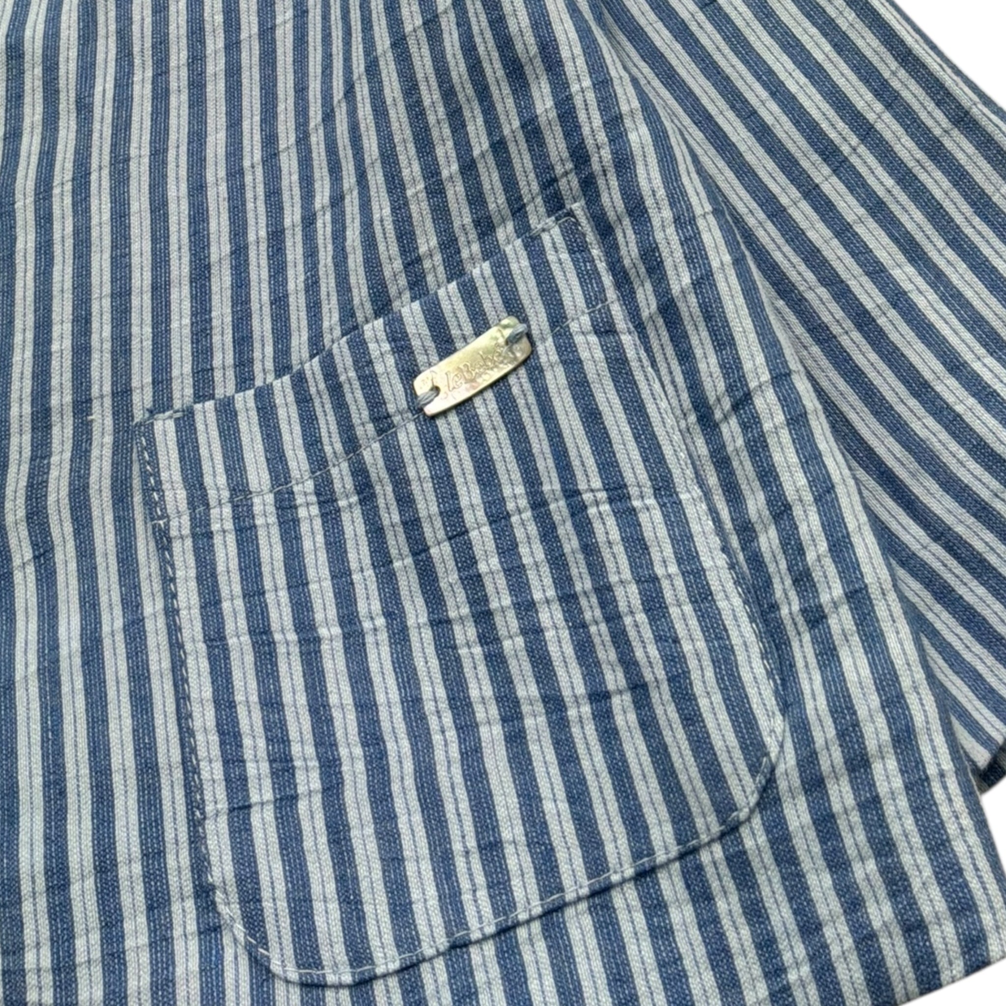 Le Bebe' Giacca Tinta Unita con Fantasia A Righe per Neonato LBB5356 BLU LE BEBE' 