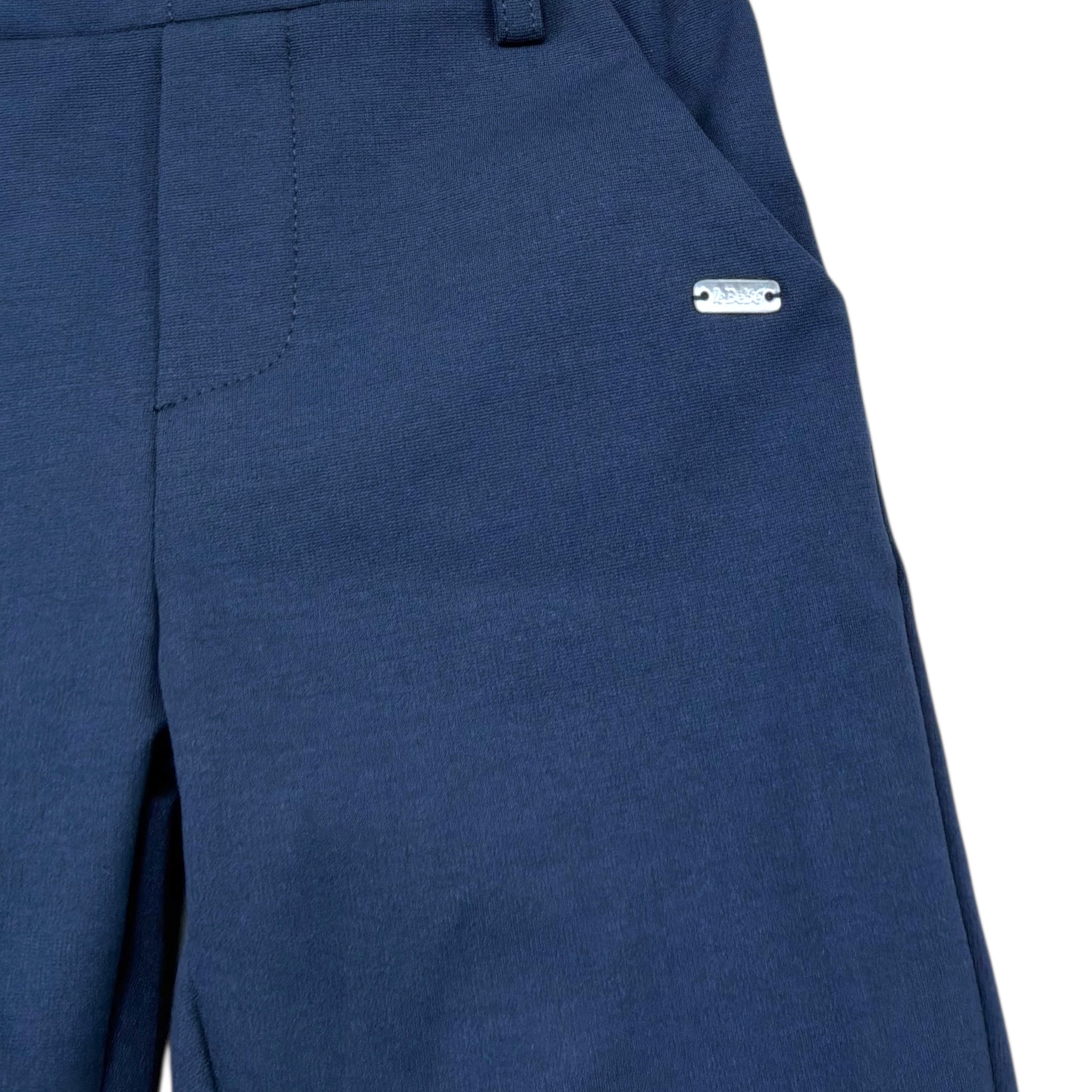 Le Bebe' Pantalone Tinta Unita con Elastico In Vita per Neonato LBB5364 BLU LE BEBE' 