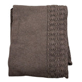 Le Coconne Coperta Tinta Unita con Ricami per Neonata LCN0421 MARRONE LE COCONNE 