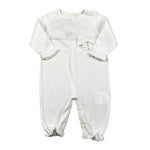 Le Coconne Tutina Tinta Unita con Applicazione Fiocco per Neonata LCN0586 PANNA LE COCONNE 