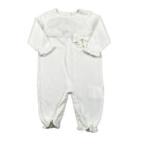 Le Coconne Tutina Tinta Unita con Applicazione Fiocco per Neonata LCN0586 PANNA LE COCONNE 