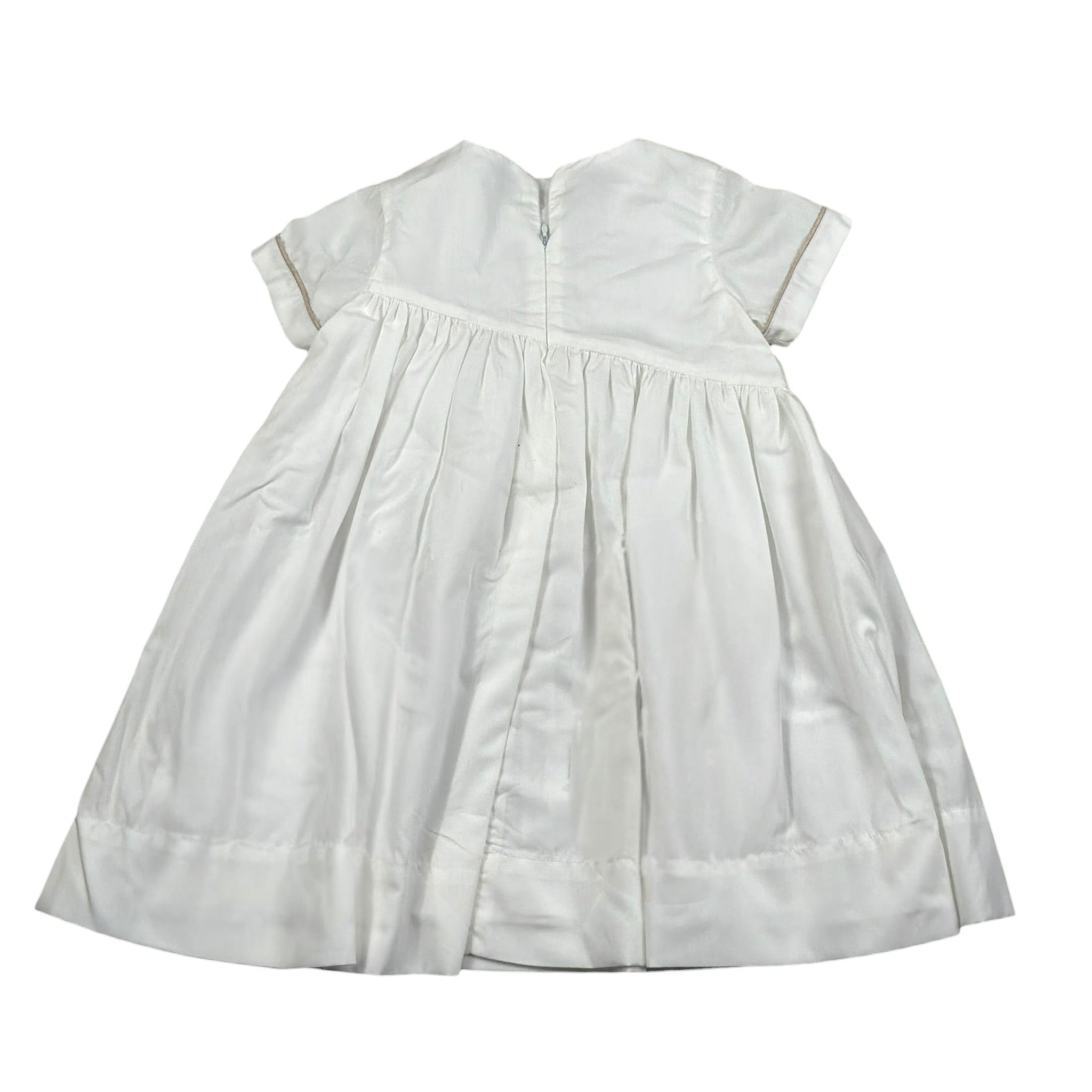 Le Coconne Abito Mezza Manica Tinta Unita con Applicazioni per Bambina LCN2017 BIANCO LE COCONNE 