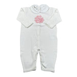 Le Coconne Tutina Tinta Unita con Ricami per Neonata LCN2124 PANNA LE COCONNE 