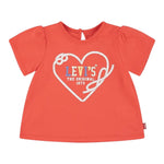 Levi'S T-Shirt Girocollo Tinta Unita con Stampa per Neonata 1EM402 ROSSO LEVI'S 