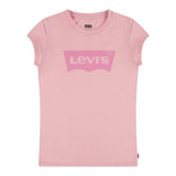 Levi'S T-Shirt Tinta Unita Girocollo con Stampa per Bambina 4E4234 ROSA LEVI'S 