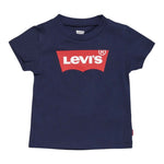 Levi'S T-Shirt Girocollo Tinta Unita con Logo per Neonato 6E8157X BLU LEVI'S 