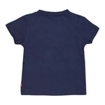 Levi'S T-Shirt Girocollo Tinta Unita con Logo per Neonato 6E8157X BLU LEVI'S 