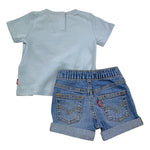 Levi'S Completo 2 Pezzi T-Shirt-Bermuda In Denim per Neonato 6EK235 AZZURRO LEVI'S 