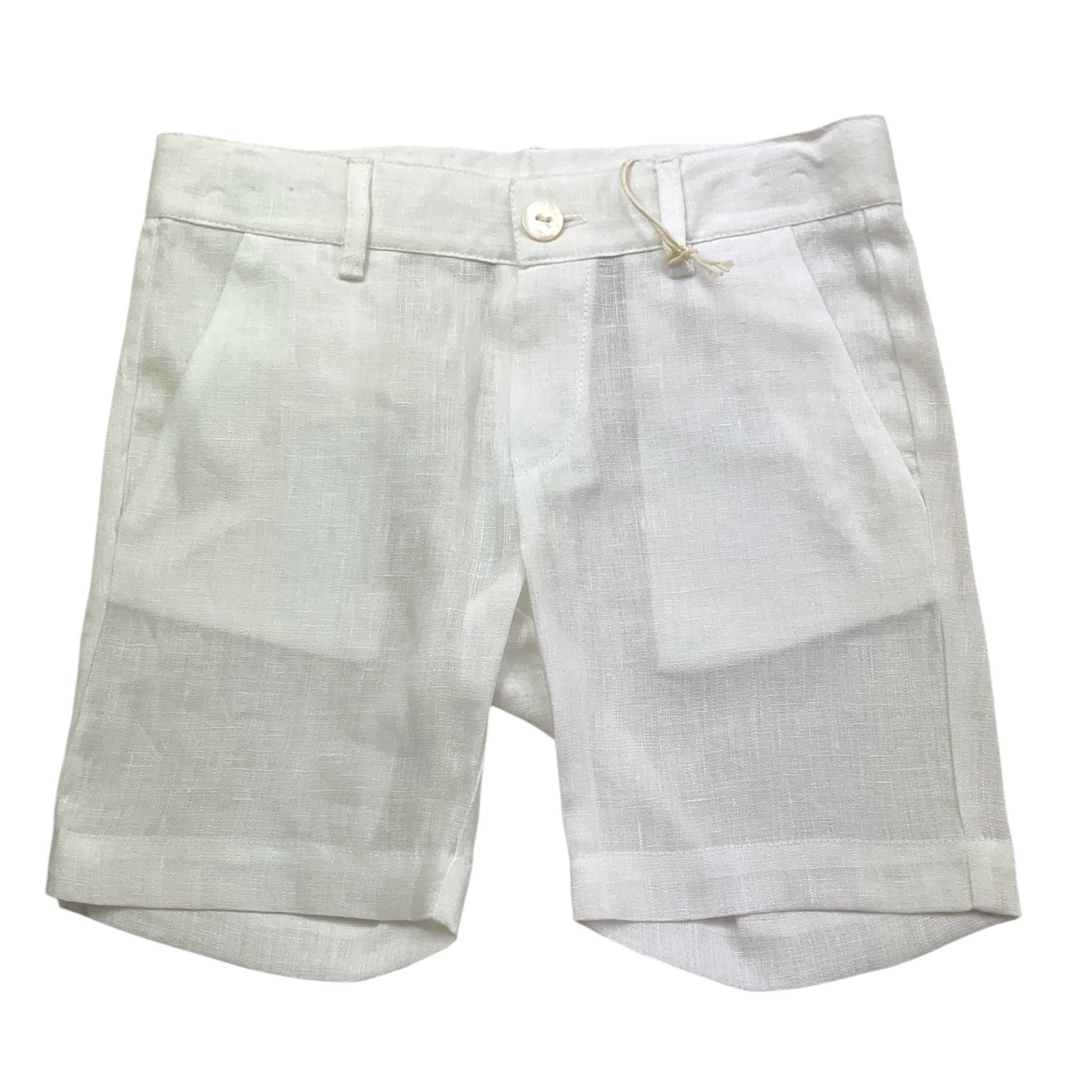 Little Bear Bermuda Tinta Unita con Girovita Regolabile per Bambino 8229J BIANCO LITTLE BEAR 