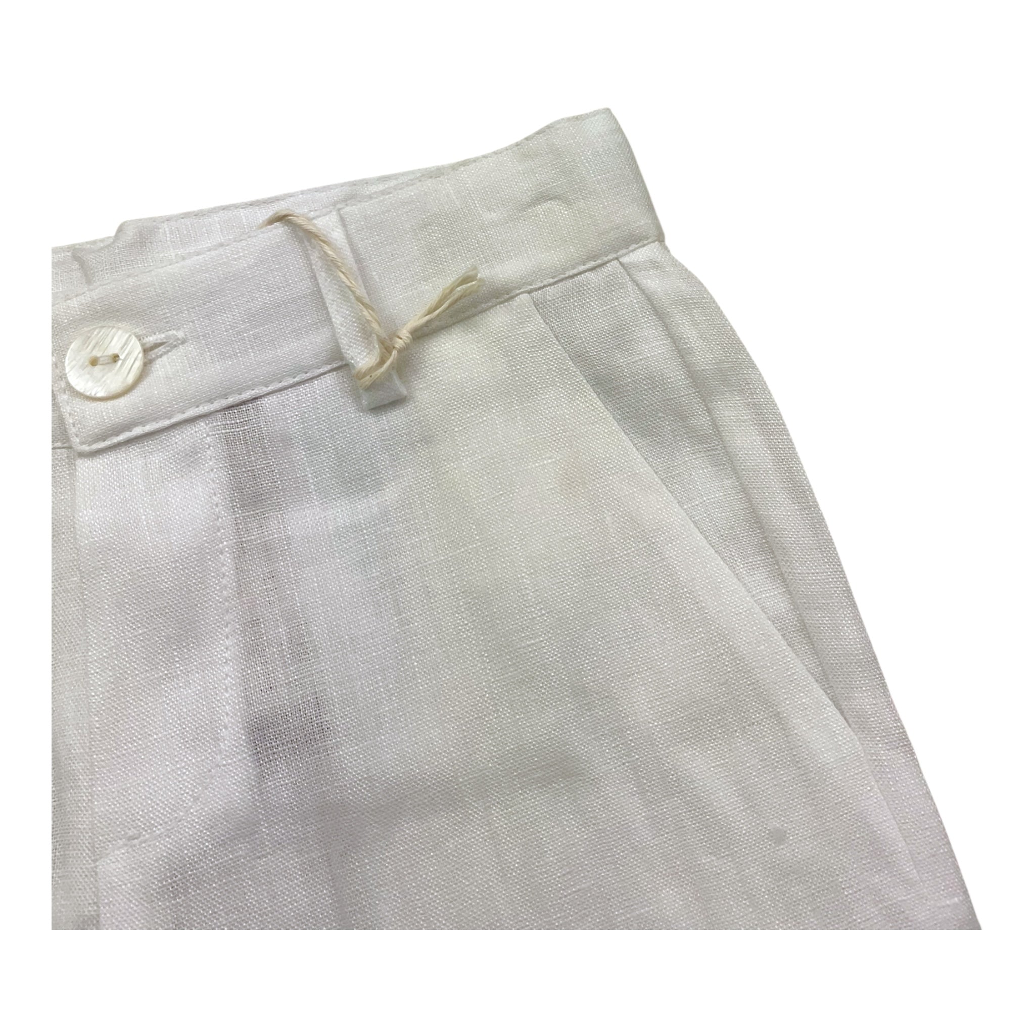 Little Bear Bermuda Tinta Unita con Girovita Regolabile per Neonato 8229N BIANCO LITTLE BEAR 