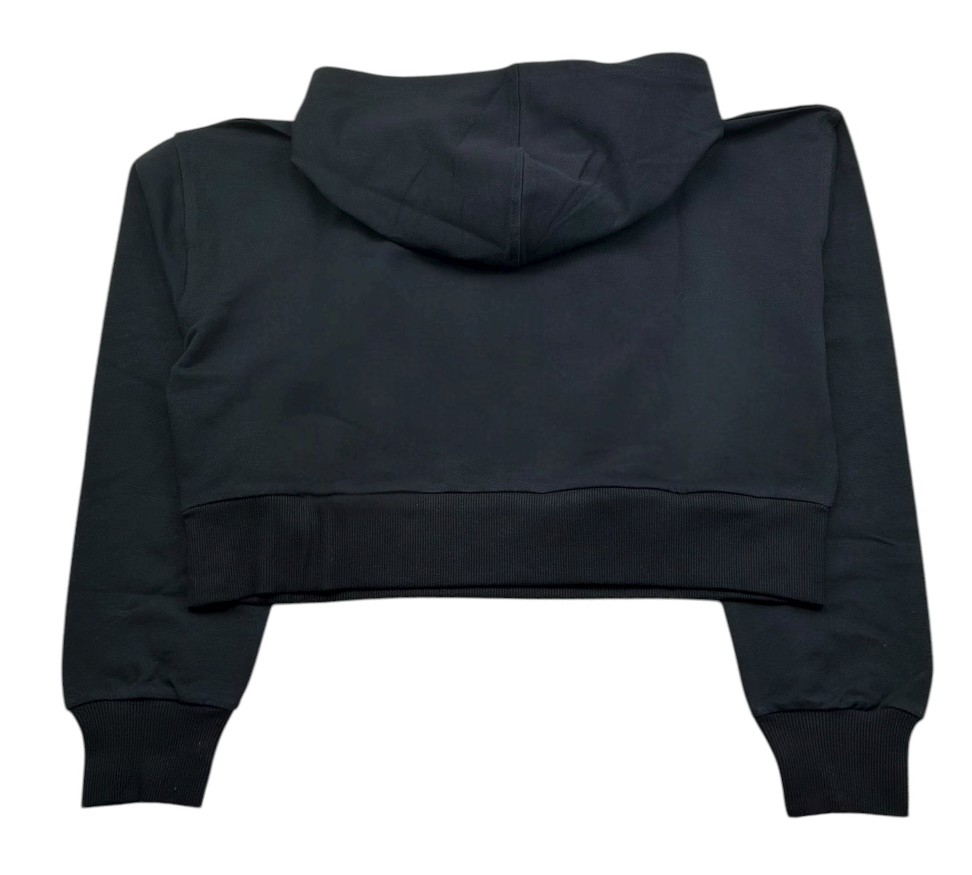 Liu Jo Felpa Chiusa Tinta Unita con Cappuccio E Logo per Bambina GA3037 NERO LIU JO 